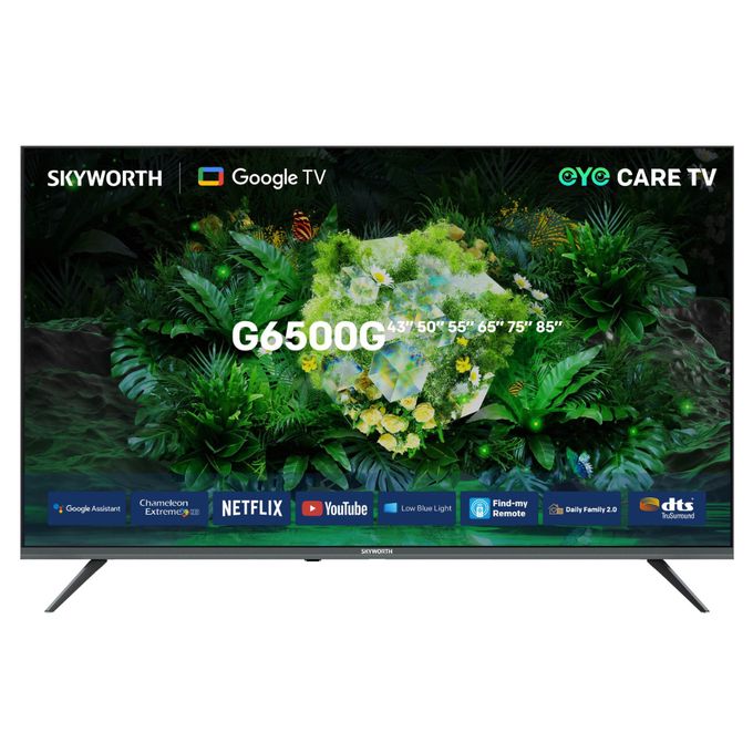 Skyworth 43G6500G, 43&quot; 4K UHD Google TV 2025 - Black (1YR WRTY)