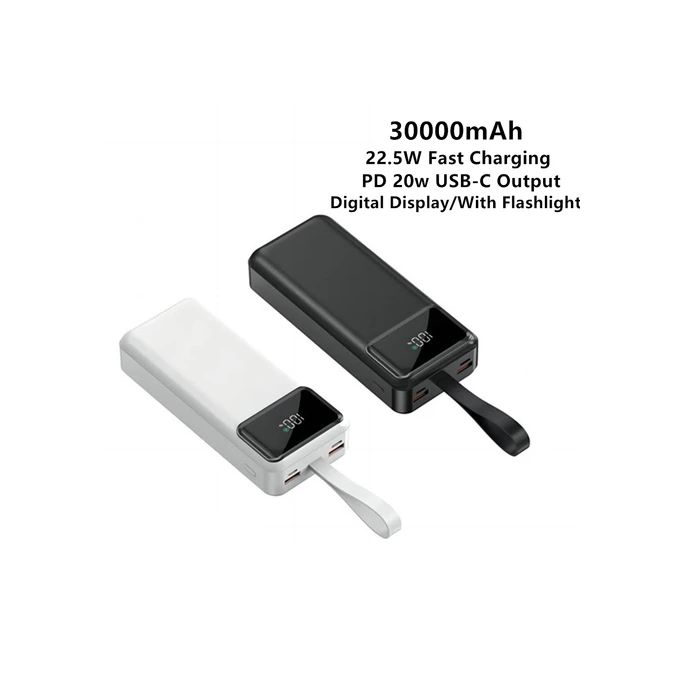 30000mAh fast charging powerbank high capacity powerbank with universal USB charging ports