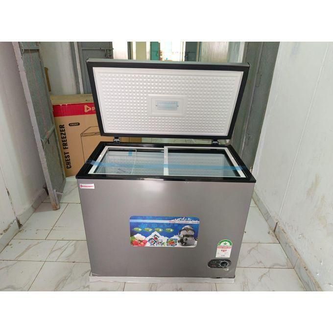Premier 200 liters large capacity chest freezer with one cooling pad,lock and keys and sliding glasses