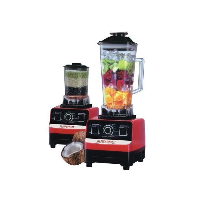 Globalstar Juice Professional Commercial Blender 2Litres 2 In 1 GS-1589 - Red