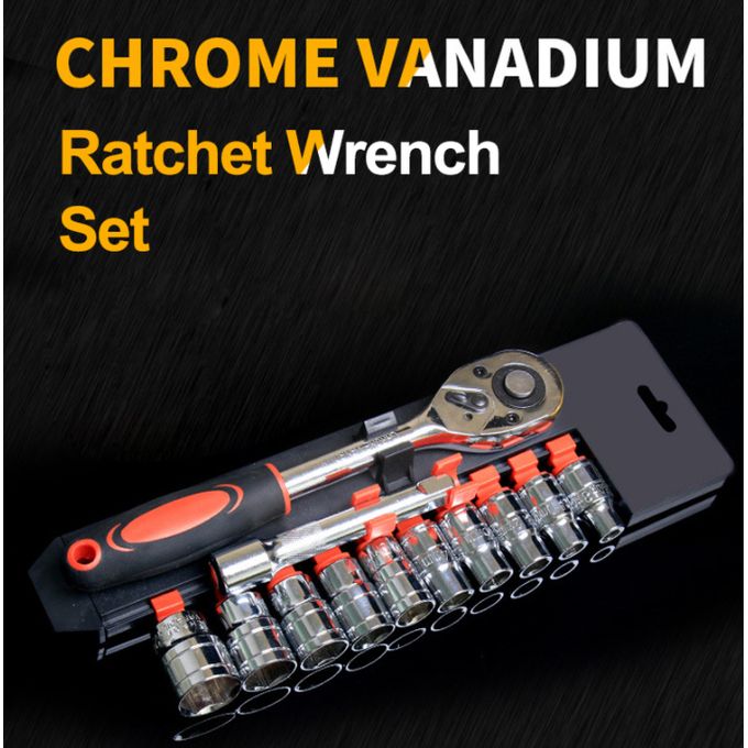 12Pcs Ratchet Socket Spanner Set