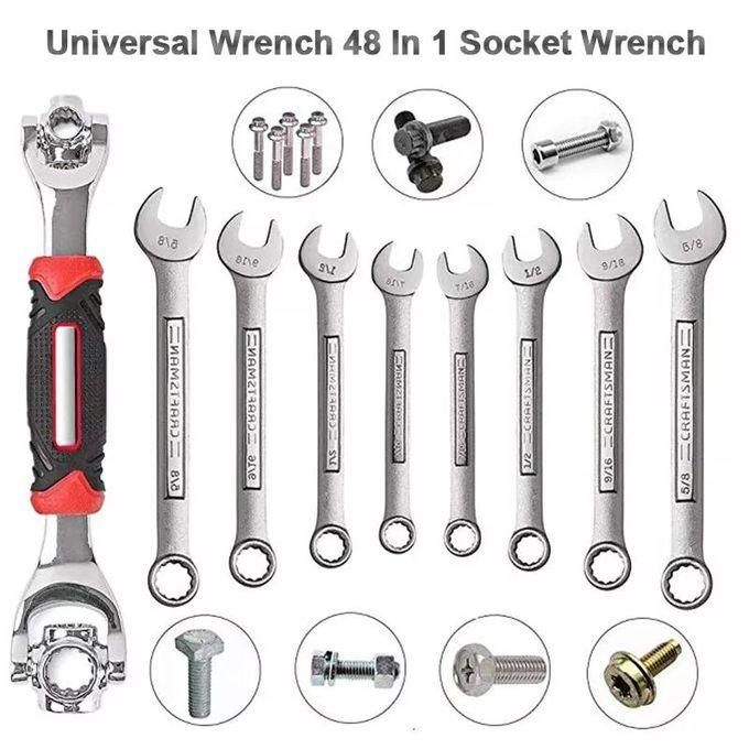 48 In 1 Professional Multi Socket Wrench 360° Rotating Head Multi-angle Wrench With 6 Corners Tool