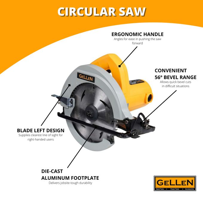 Gellen Circular Saw Machine 7&quot; 185mm Heavy Duty