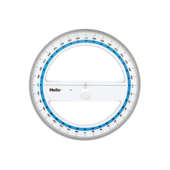 Helix 15cm 360 Degrees Protractor 1s
